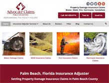 Tablet Screenshot of palmbeachinsuranceadjuster.com